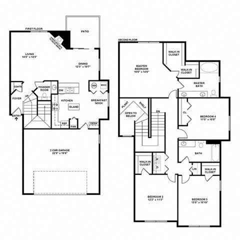 a floor plan of a house